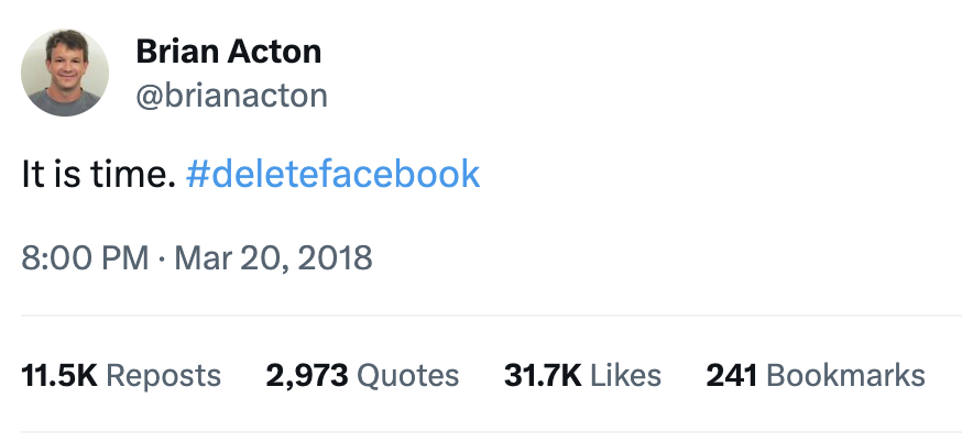 #deletefacebook